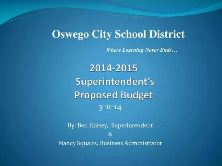 2014 2015 superintendent s proposed budget