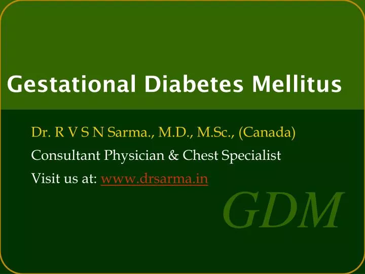 gestational diabetes mellitus