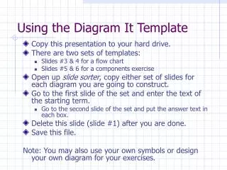 Using the Diagram It Template