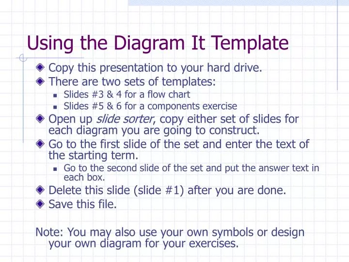 using the diagram it template