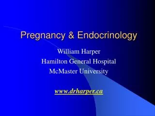 Pregnancy &amp; Endocrinology