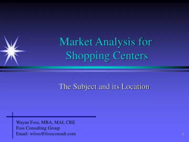 market analysis for shopping centers