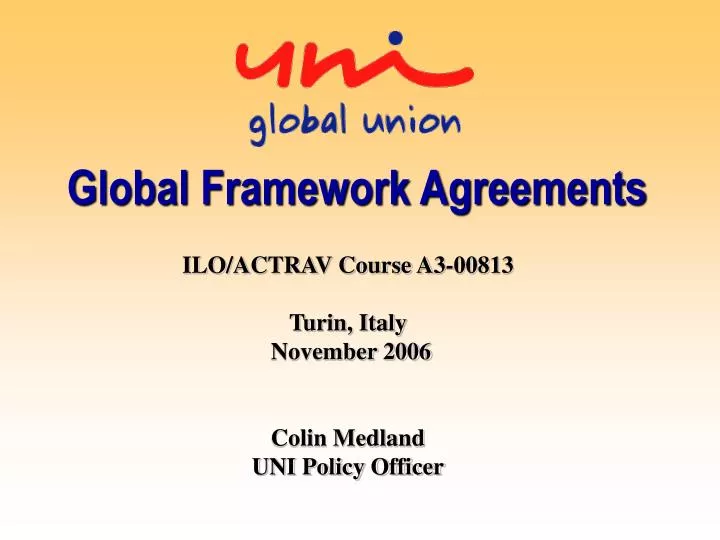 global framework agreements