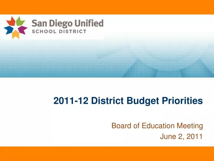 2011 12 district budget priorities