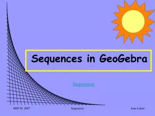 Sequences in GeoGebra
