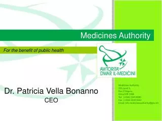 Dr. Patricia Vella Bonanno CEO