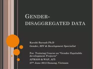 Gender-disaggregated data
