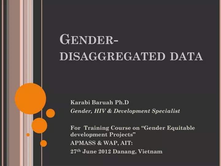gender disaggregated data