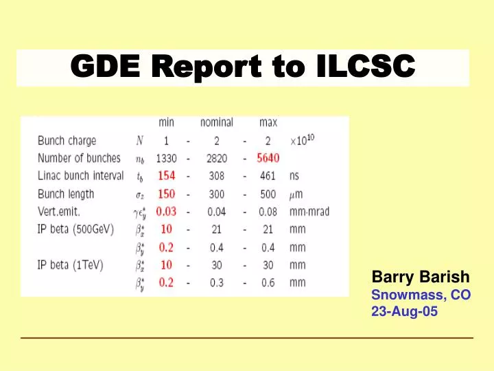 gde report to ilcsc
