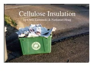 Cellulose Insulation by Chris Zieminski &amp; Nathaniel Hoag