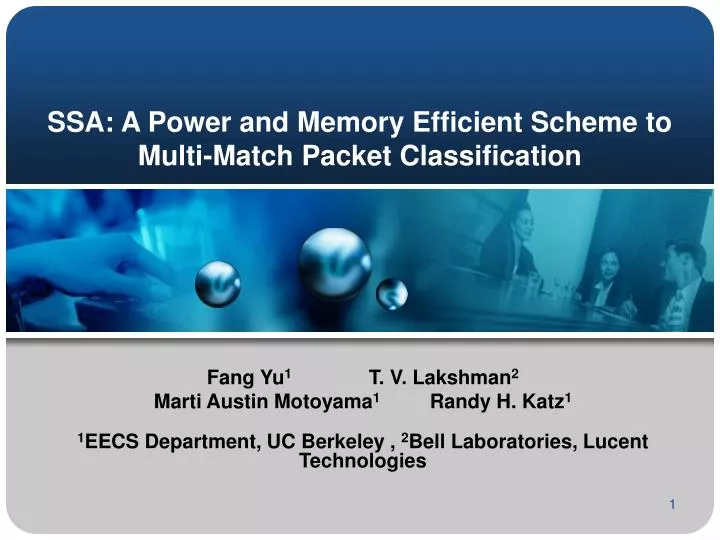 ssa a power and memory efficient scheme to multi match packet classification