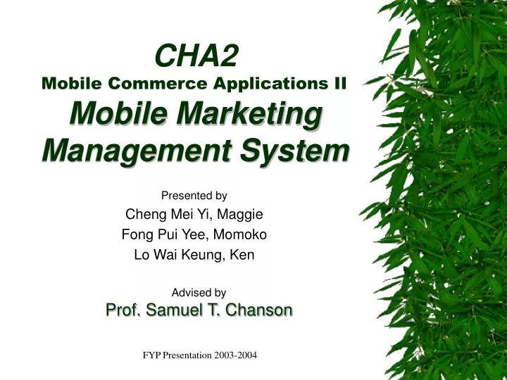 cha2 mobile commerce applications ii mobile marketing management system