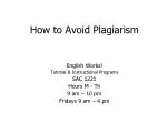How to Avoid Plagiarism - slide 1