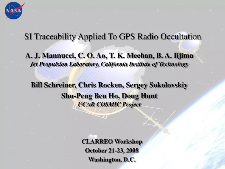 si traceability applied to gps radio occultation
