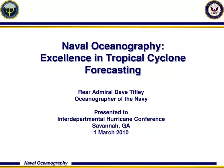 naval oceanography excellence in tropical cyclone forecasting