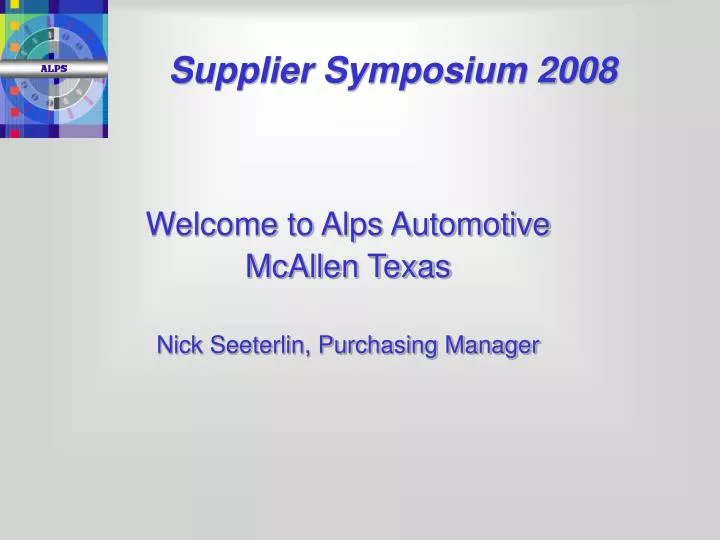 supplier symposium 2008
