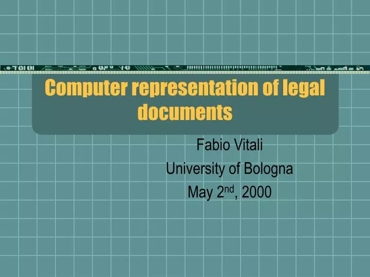computer representation of legal documents