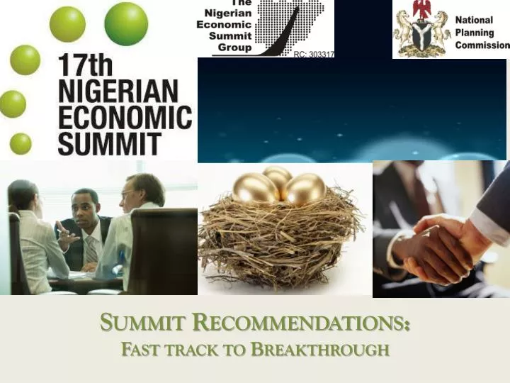 summit recommendations fast track to breakthrough