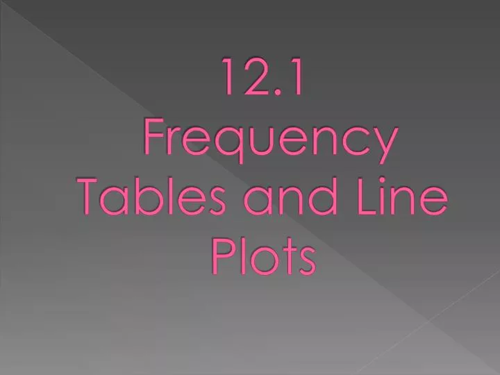12 1 frequency tables and line plots