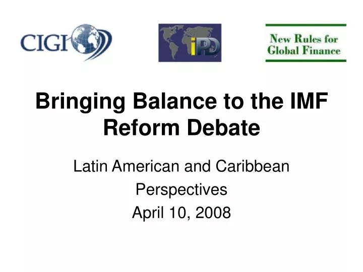 bringing balance to the imf reform debate