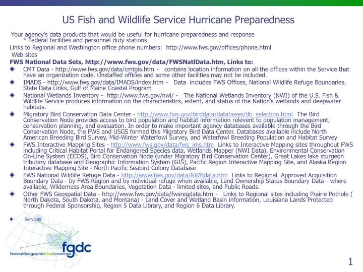 us fish and wildlife service hurricane preparedness