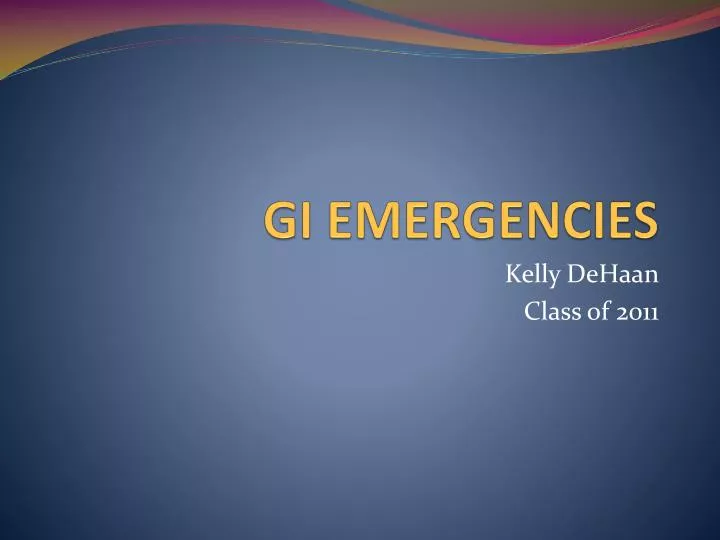 gi emergencies