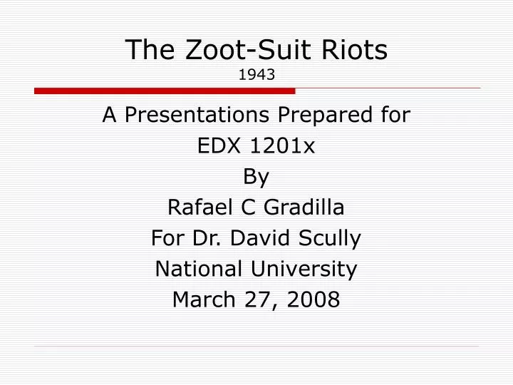 the zoot suit riots 1943