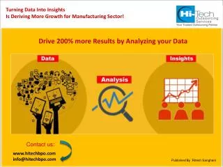 Turning Data into Insights - Driving Growth in the Manufactu
