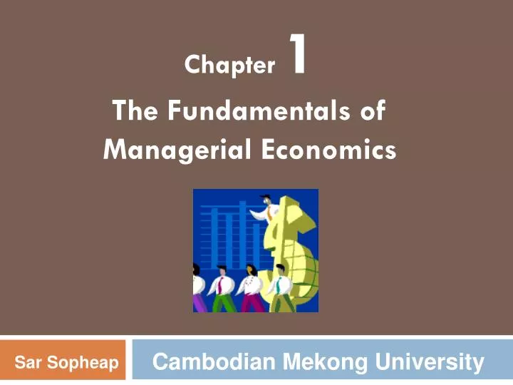 chapter 1 the fundamentals of managerial economics