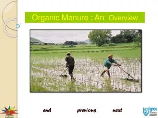 Organic Manure : An Overview