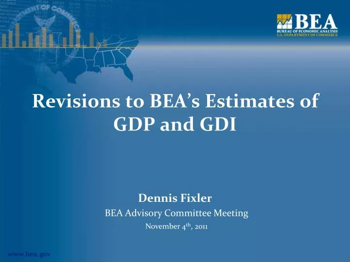 revisions to bea s estimates of gdp and gdi