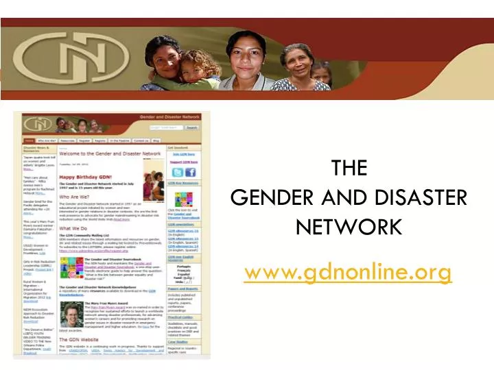 the gender and disaster network