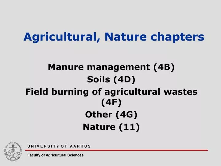 agricultural nature chapters