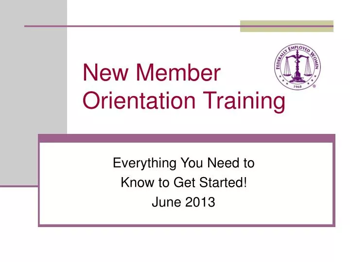 new member orientation training