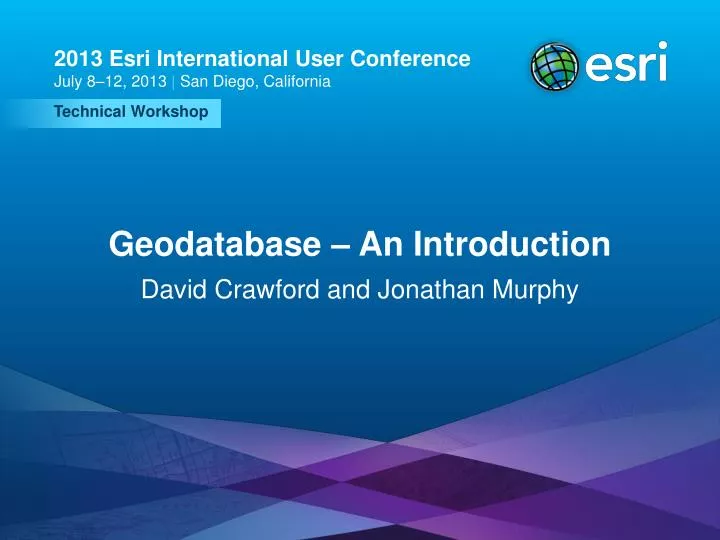 geodatabase an introduction