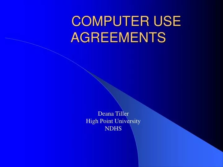 computer use agreements