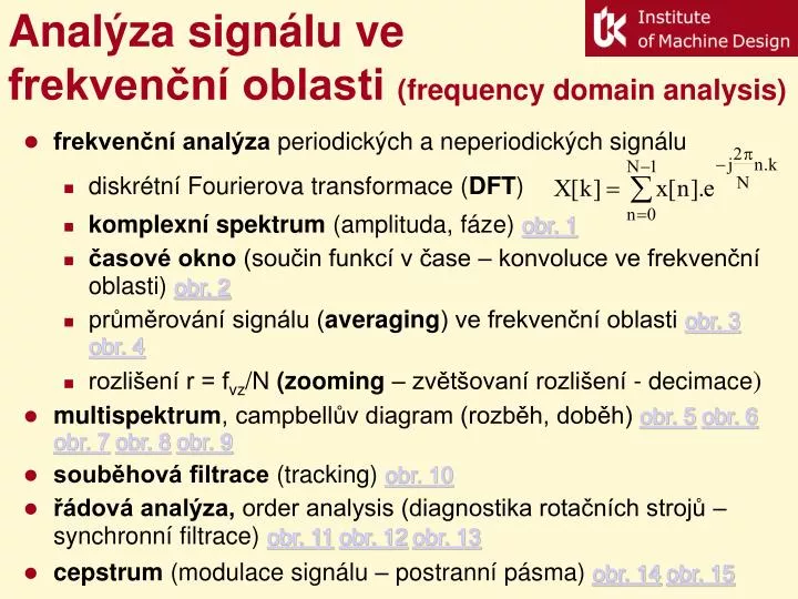 anal za sign lu ve frekven n oblasti frequency domain analysis