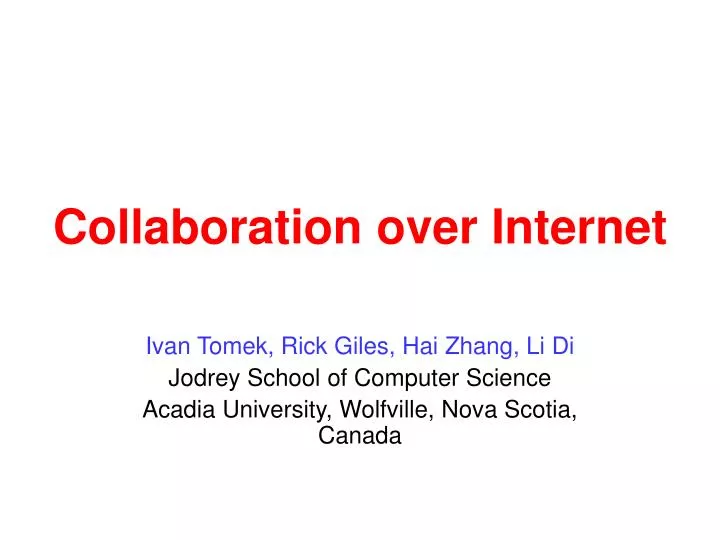 collaboration over internet