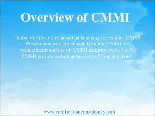Overview of CMMI