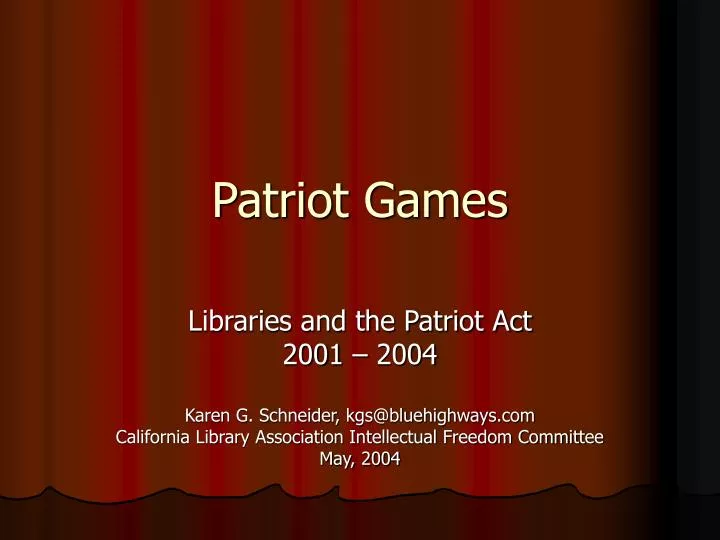 patriot games