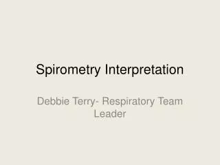 Spirometry Interpretation