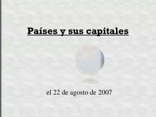 pa ses y sus capitales