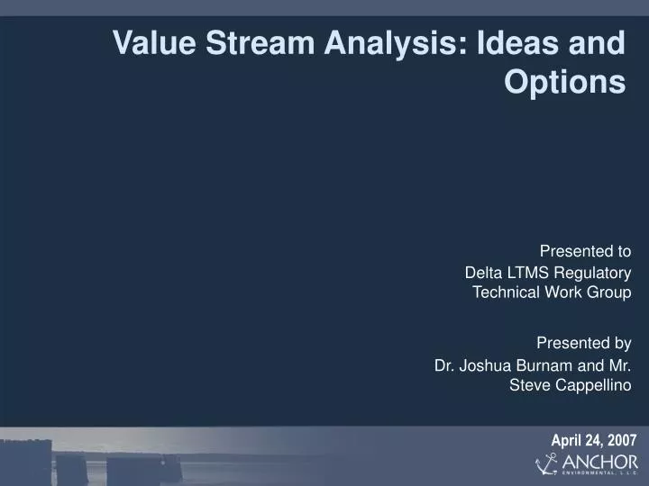 value stream analysis ideas and options
