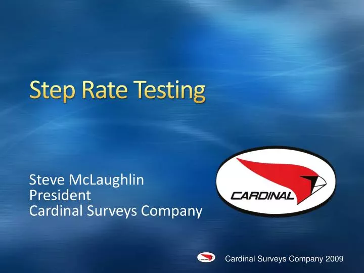 step rate testing