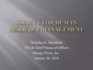 Society for Human Resource Management