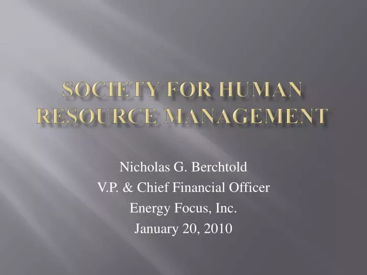 society for human resource management
