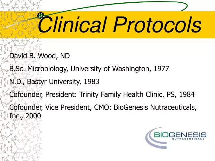 clinical protocols