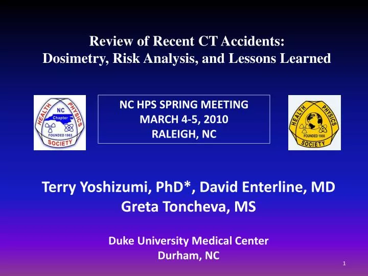 review of recent ct accidents dosimetry risk analysis and lessons learned