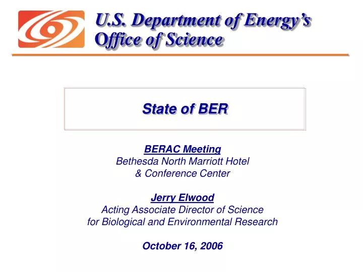 u s department of energy s o ffice of science