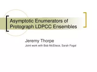 Asymptotic Enumerators of Protograph LDPCC Ensembles